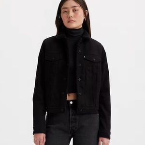 NWT: ORIGINAL SHERPA TRUCKER JACKET, Black, S